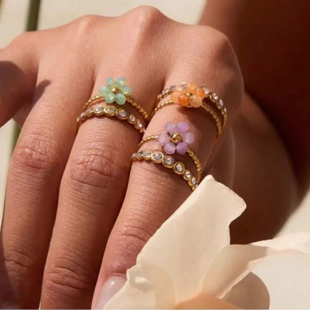 Floral Gold Rings Q663